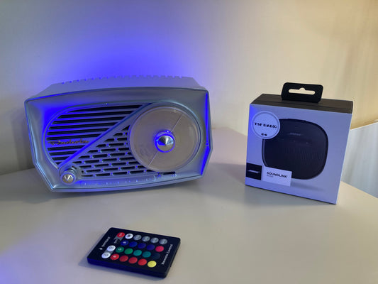 RADIOLA Radiolo de 1957 "Surfer d'Argent" BOSE Soundlink-Micro Bluetooth