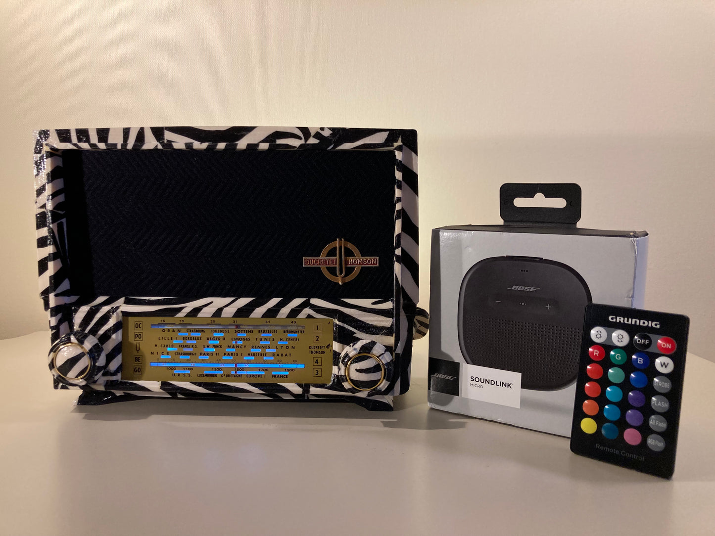 Ducretet & Thomson L723 de 1956  Collection Savane "ZEBRE" BOSE Soundlink-Micro Bluetooth