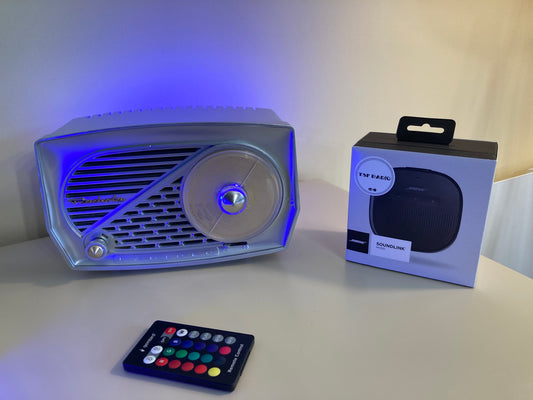 RADIOLA Radiolo de 1957 "Surfer d'Argent" BOSE Soundlink-Micro Bluetooth